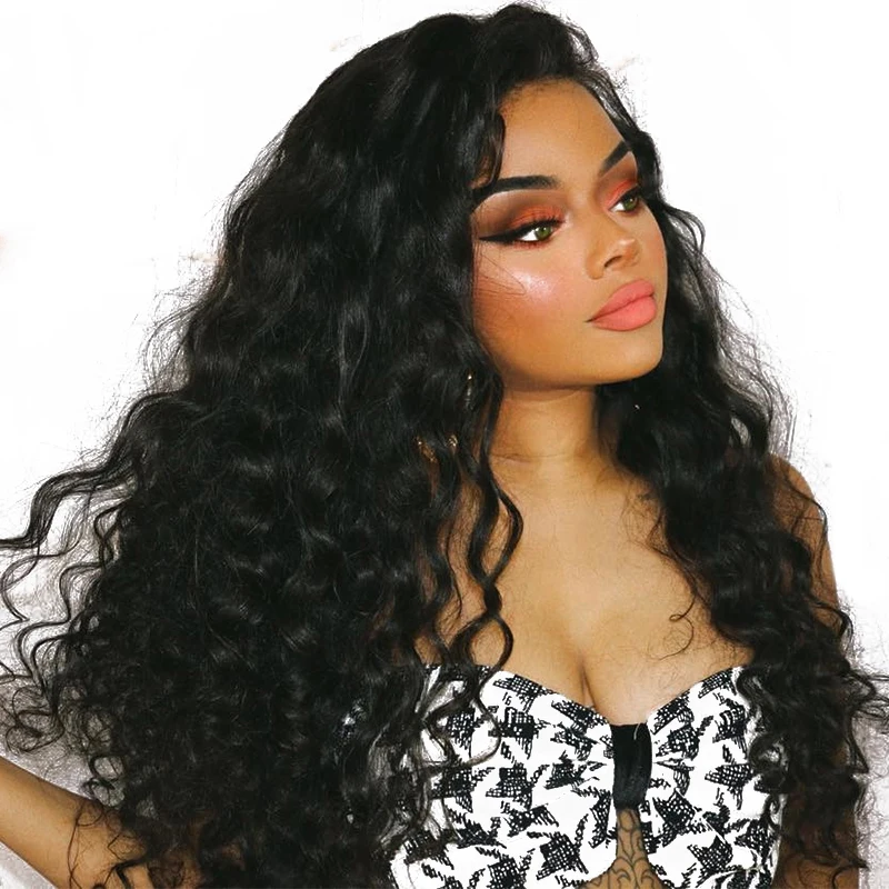 glueless wigs-density lace front human hair